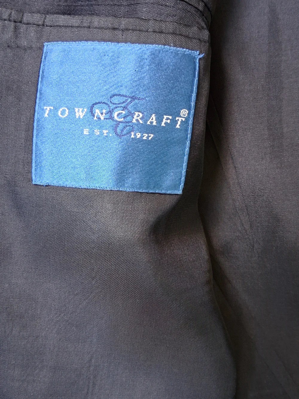 Town Craft VTG Classic Men's Charcoal Pinstripe Suit set Size 46R